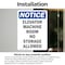 Signmission Elevator Machine Room No Storage Allowed, 7 in W x Rectangle, Vinyl Decal OS-2PACK-NS-D-710-V-11732 - alternate 3